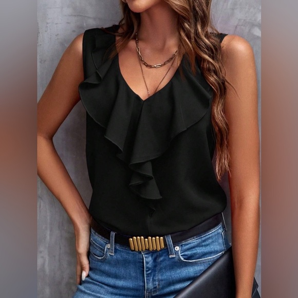 Let Me Adore You Ruffled Tank Top - Picture 3 of 4